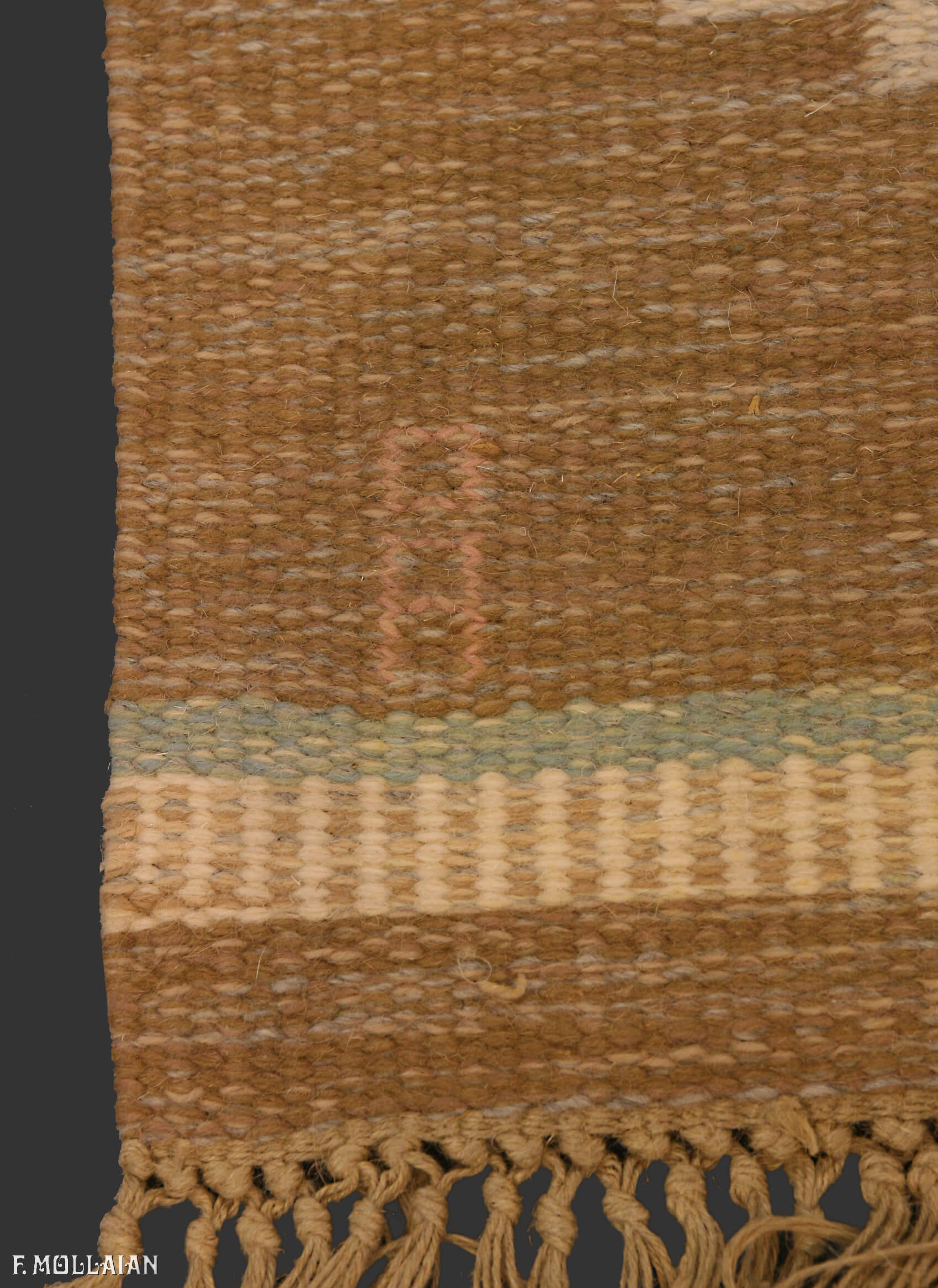 Semi-Antique Suédois Kilim n°:83712677
